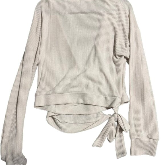 🤍 V-Neck Crossover Bow Tie Sweater - Medium - Picture 4 of 4